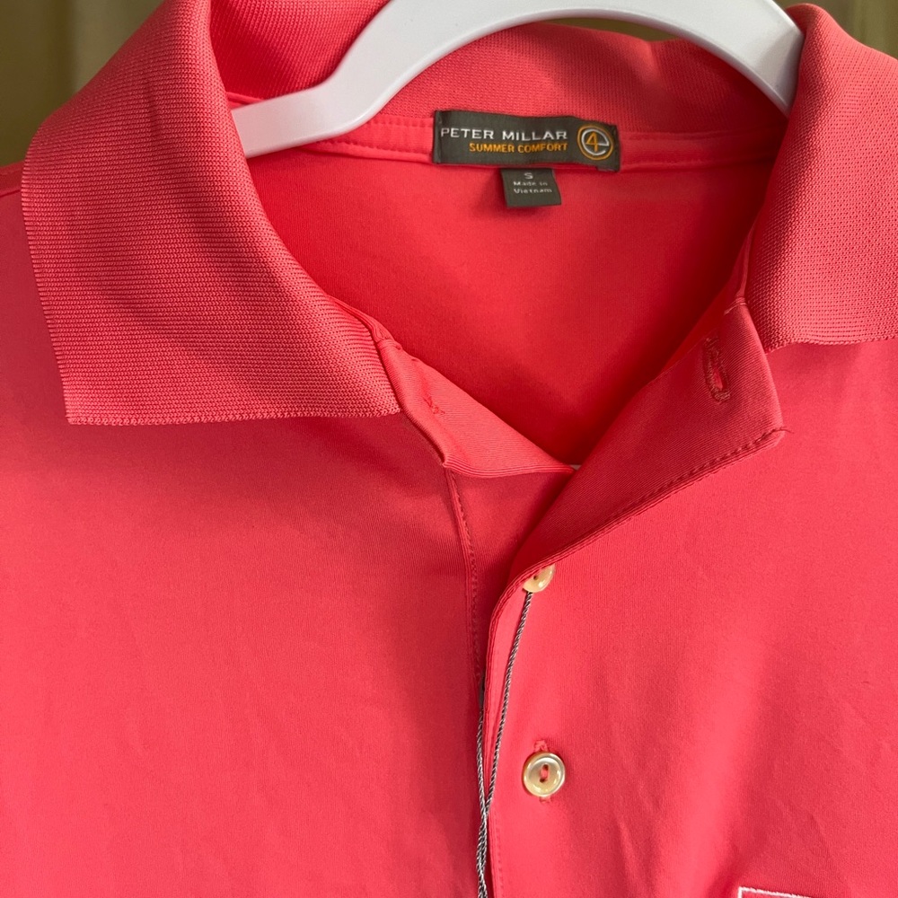 Peter Millar Pink Polo Shirt Classic Design